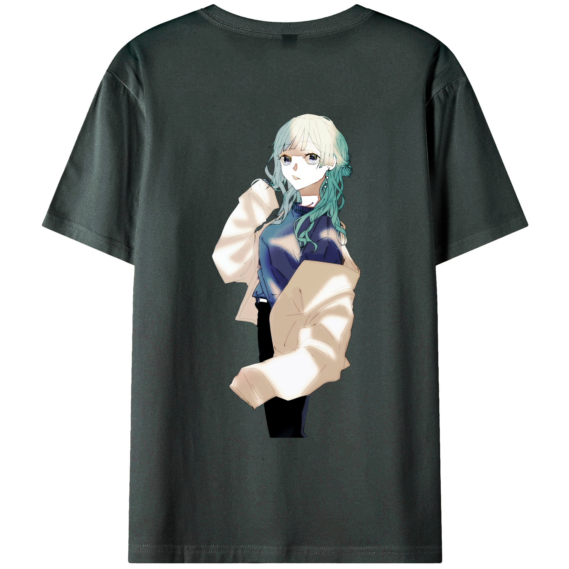 （画像用） 呪術廻戦 Jujutsu Kaisen 綿100％ メンズ半袖Tシャツ（バックプリント） 通気性